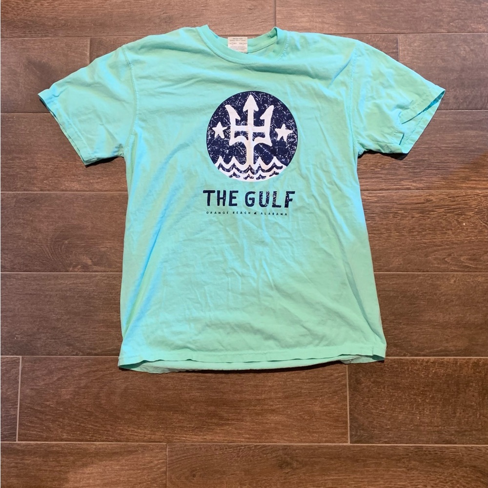 Comfort Colors Mint Tee with The Gulf print